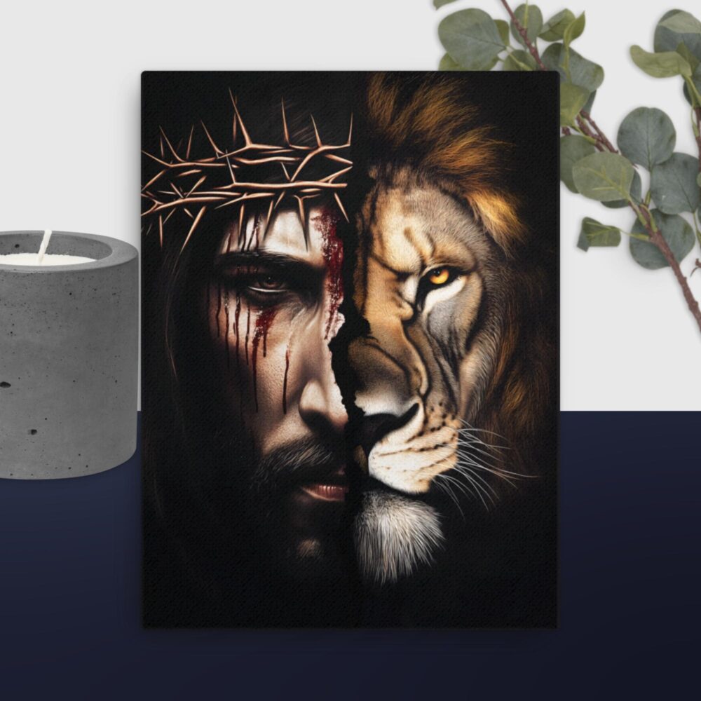Lion vs God canvas - Image 10