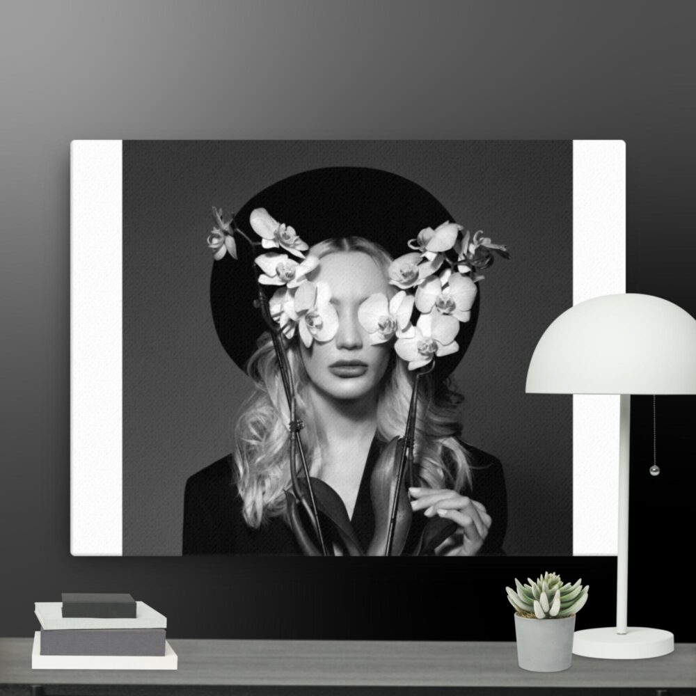 Black White Beauty scene canvas - Image 12