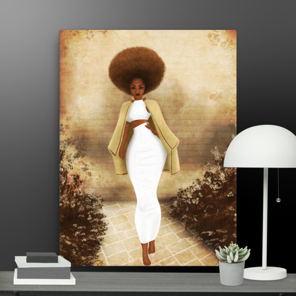 Bright afro scene canvas - Image 9