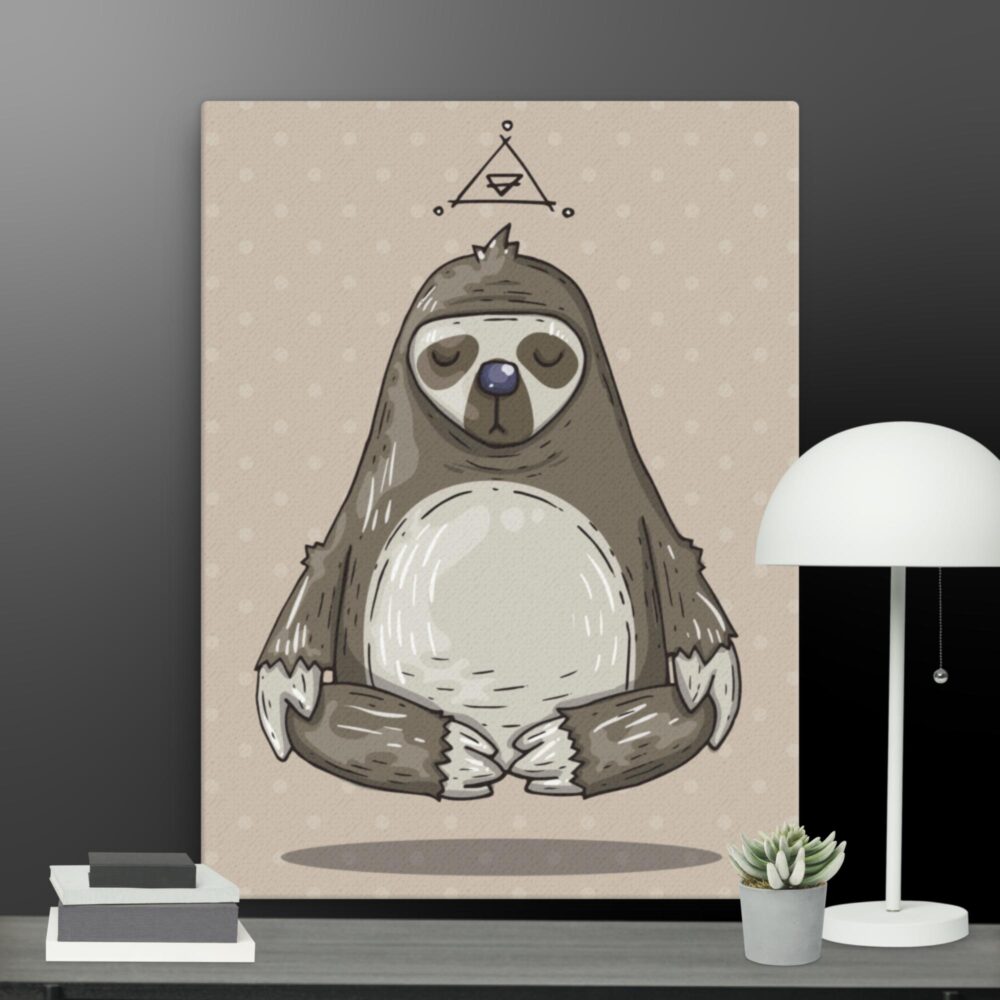 Sleeping sloth canvas - Image 12
