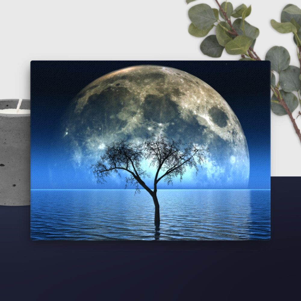 The moon in the water canvas - Image 12