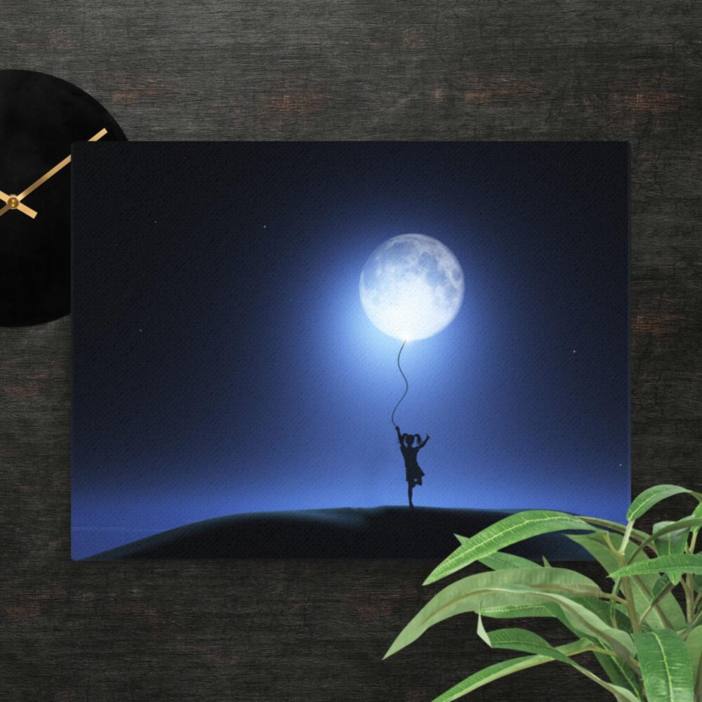 Girl under the moon canvas - Image 12