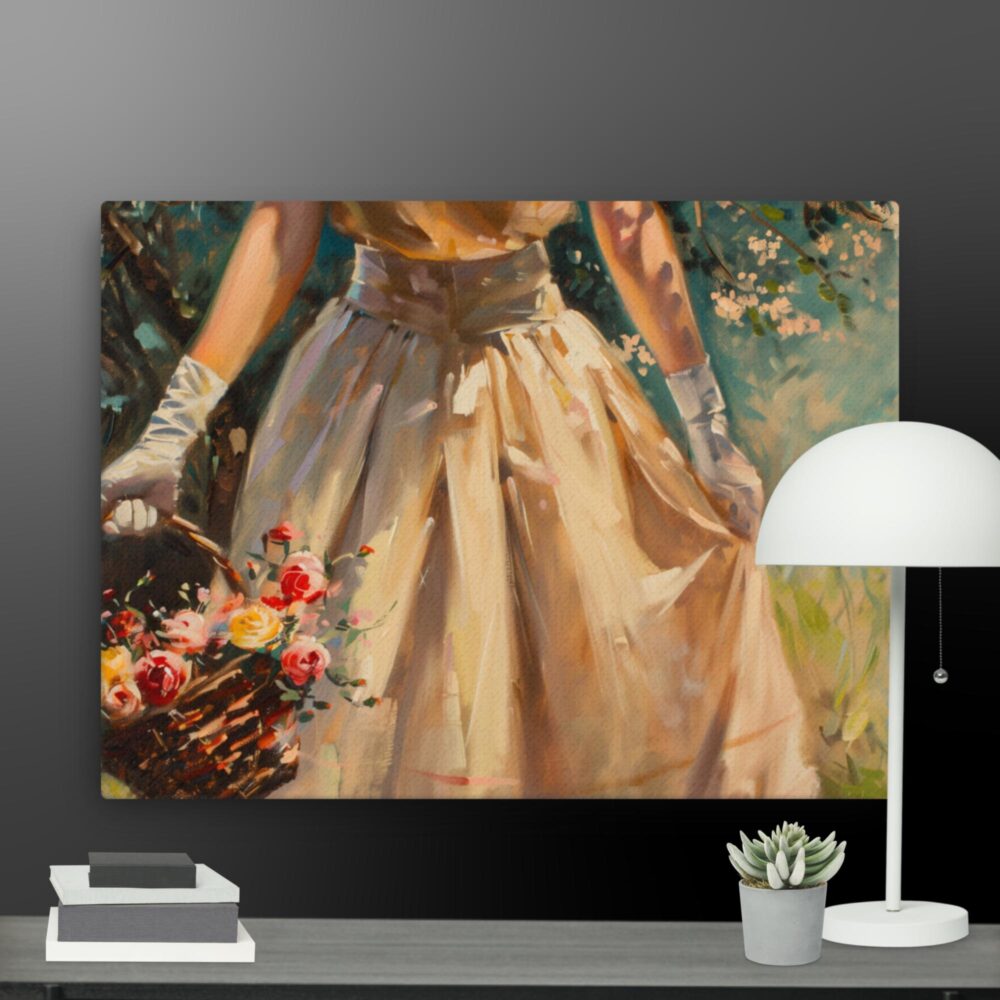 Woman in the garden canvas - Image 12