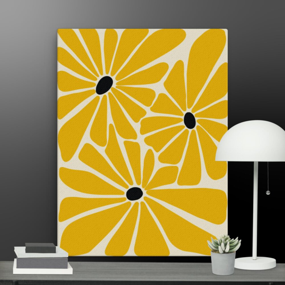 Bohemian yellow flowers canvas - Image 12