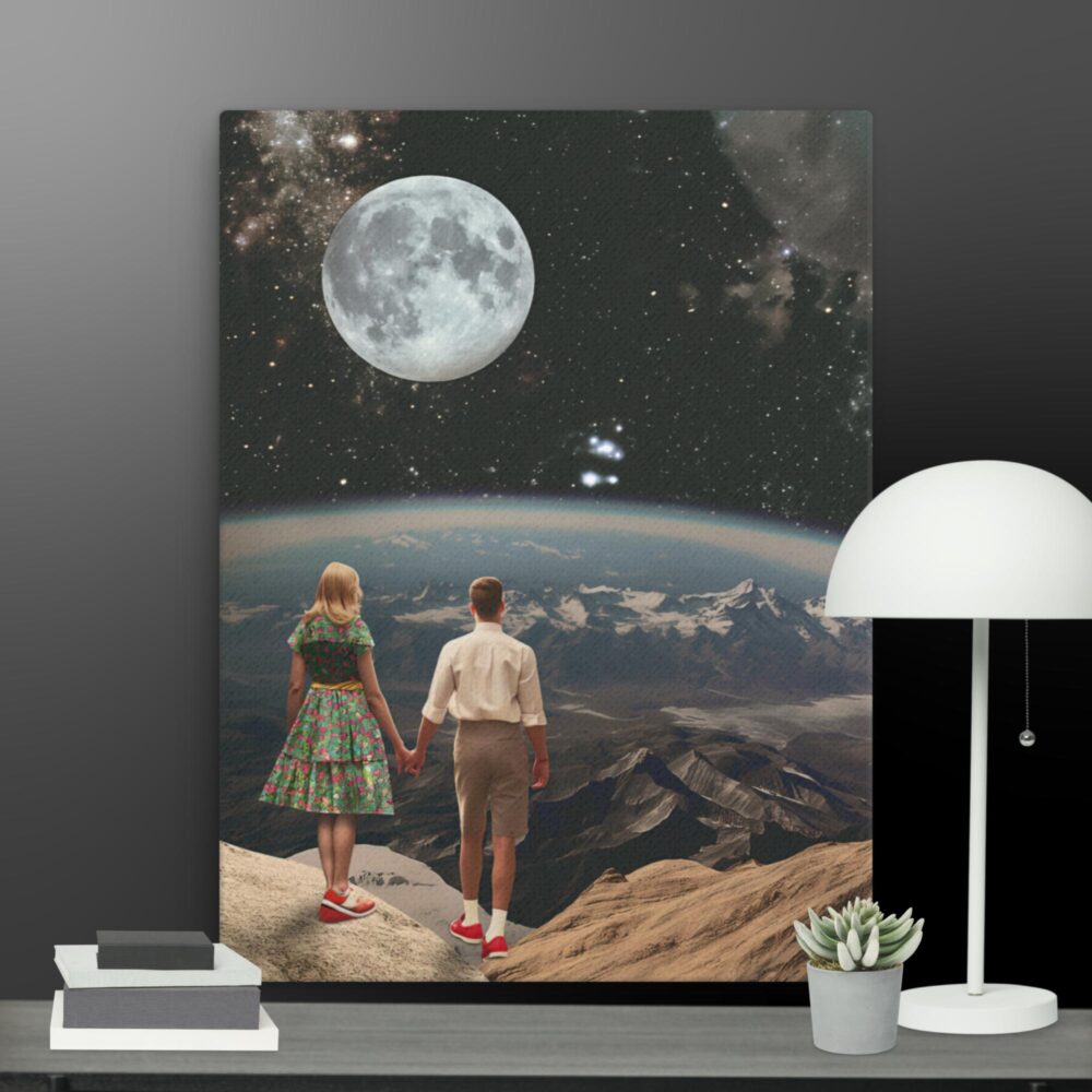 Couple walking in space canvas - Image 12