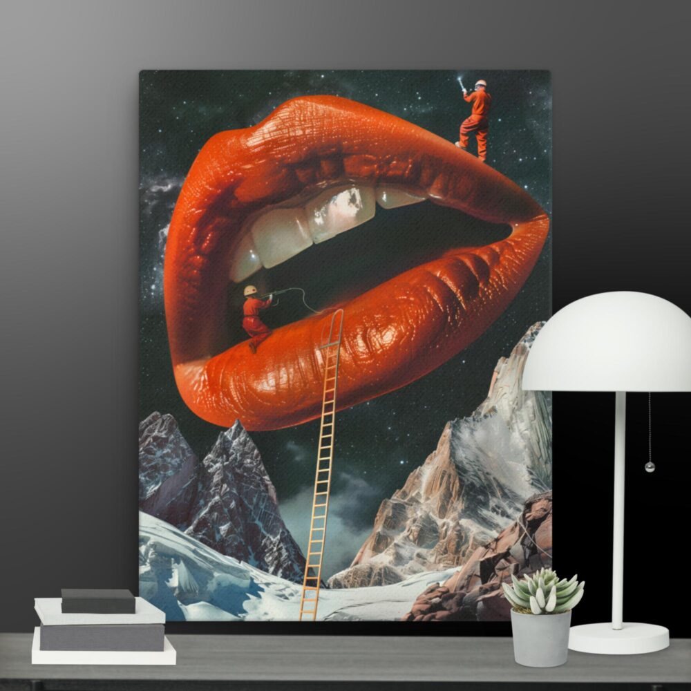 Lips in space canvas - Image 10