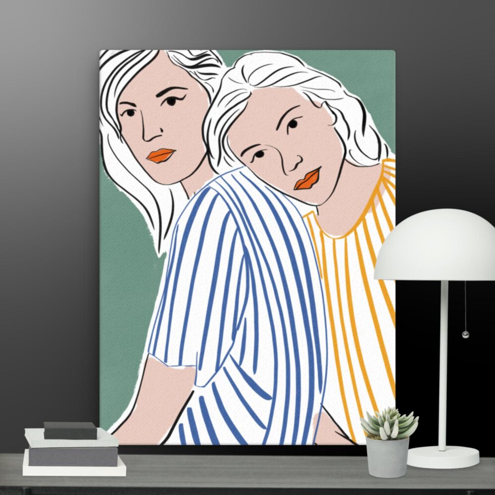 Contemporary sisters canvas - Image 12