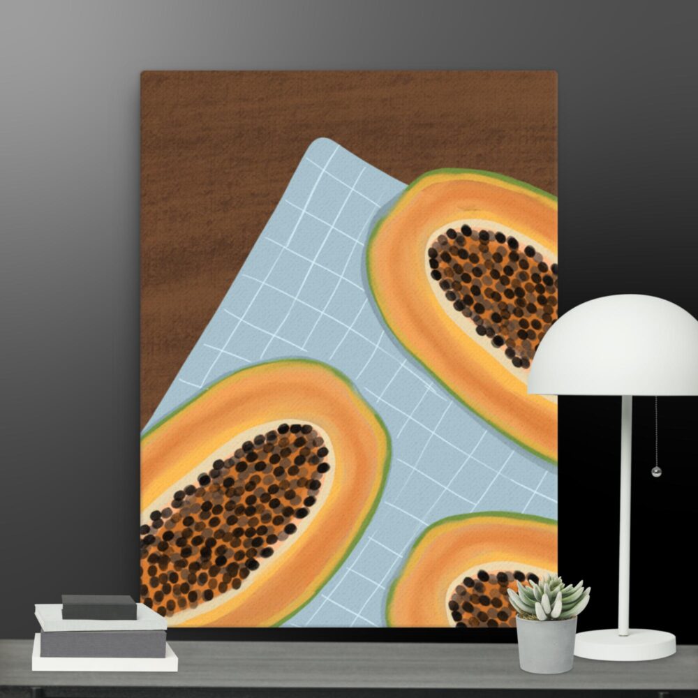 Contemporary papaya canvas - Image 12