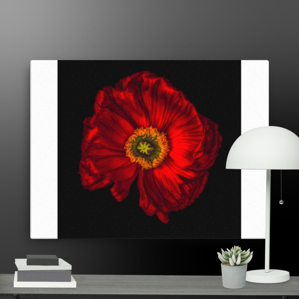 Red flower canvas - Image 12