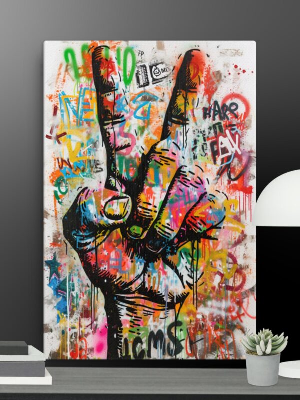 Peace Out Pop Art Canvas - 24×36