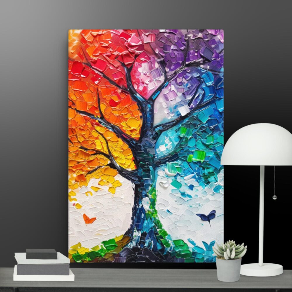 The Colourful tree canvas - Image 4
