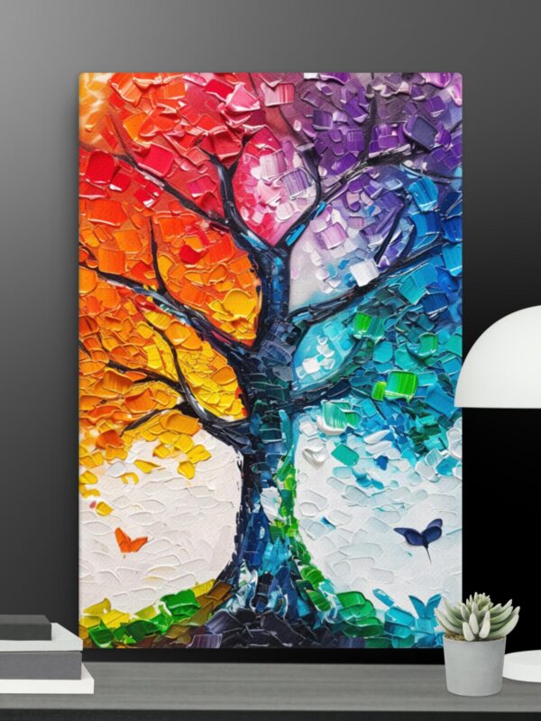 The Colourful tree canvas - 24×36