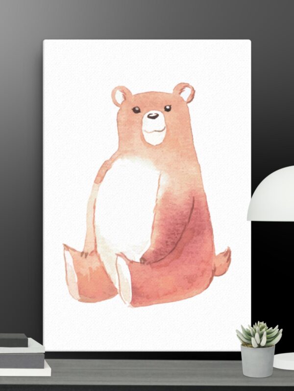 Happy bear canvas - 24×36