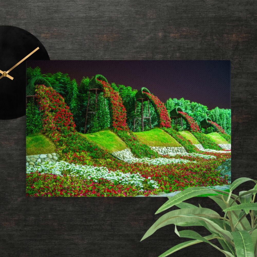 Rows of Flowers canvas - Image 6