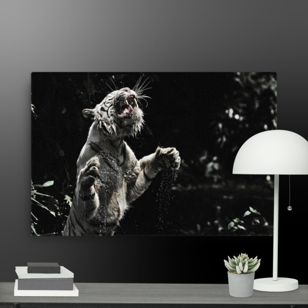 Tiger in the Water canvas - Image 6