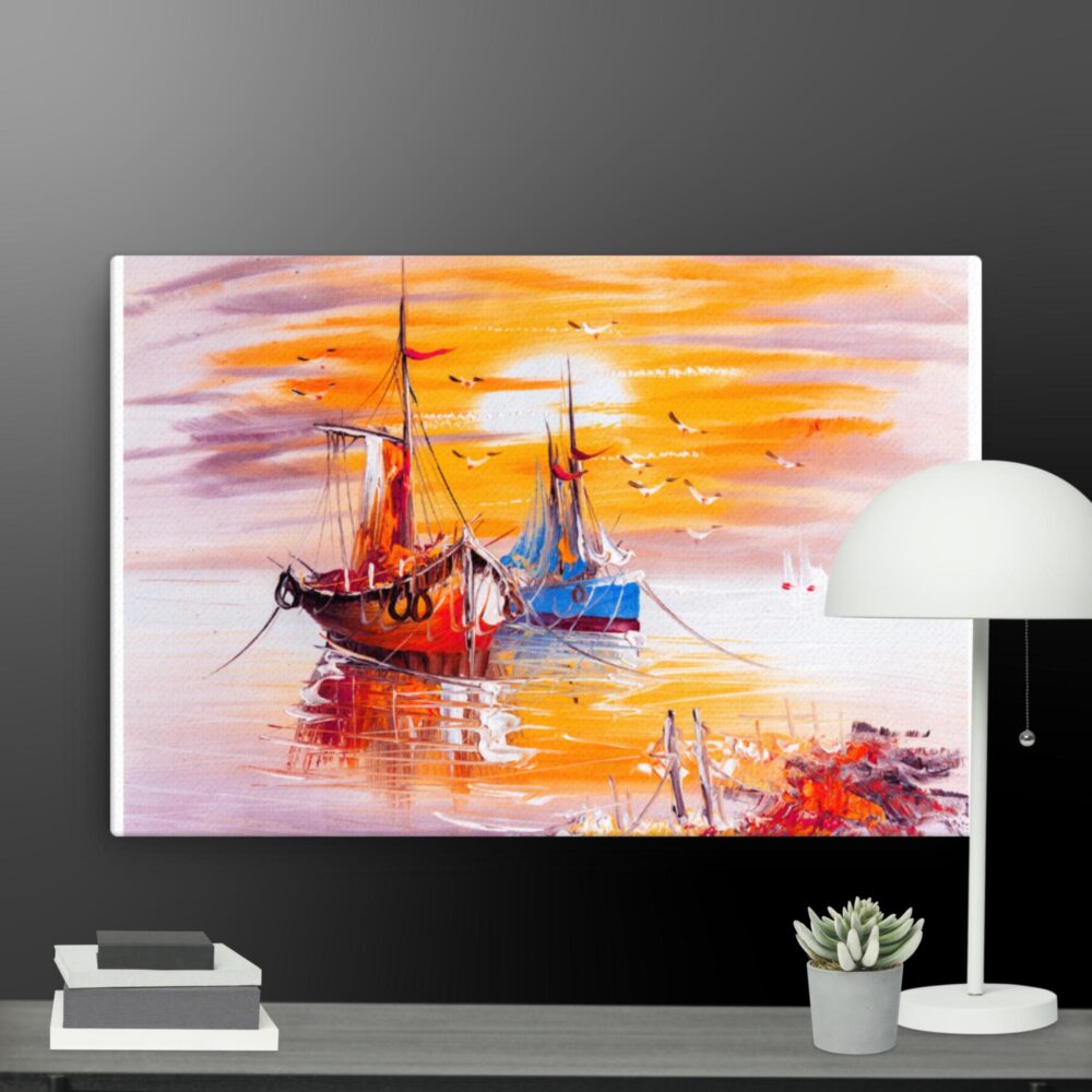 Ships at Sea canvas - Image 6