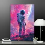 Spaceman walking canvas