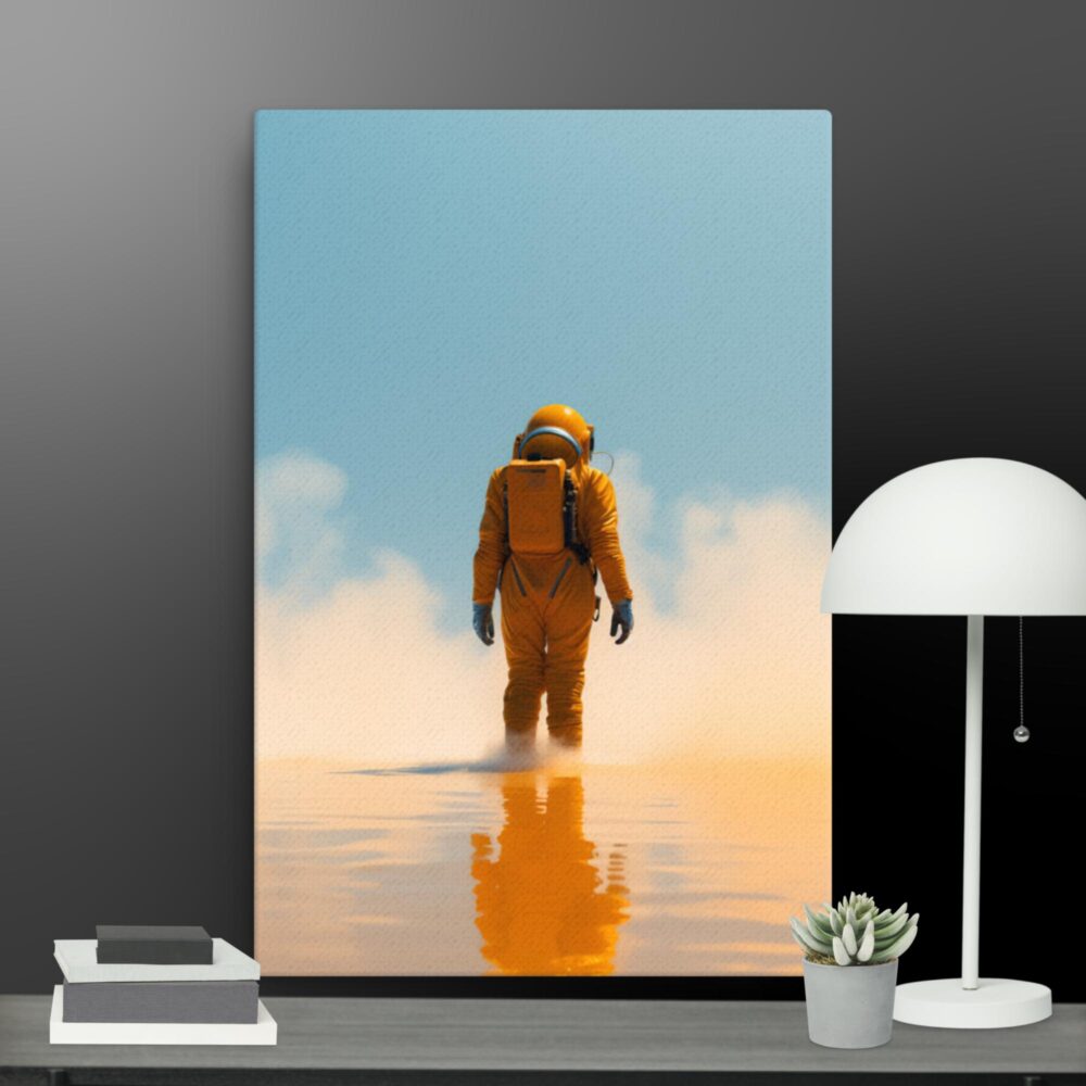 Astronaut walking the water canva - Image 2