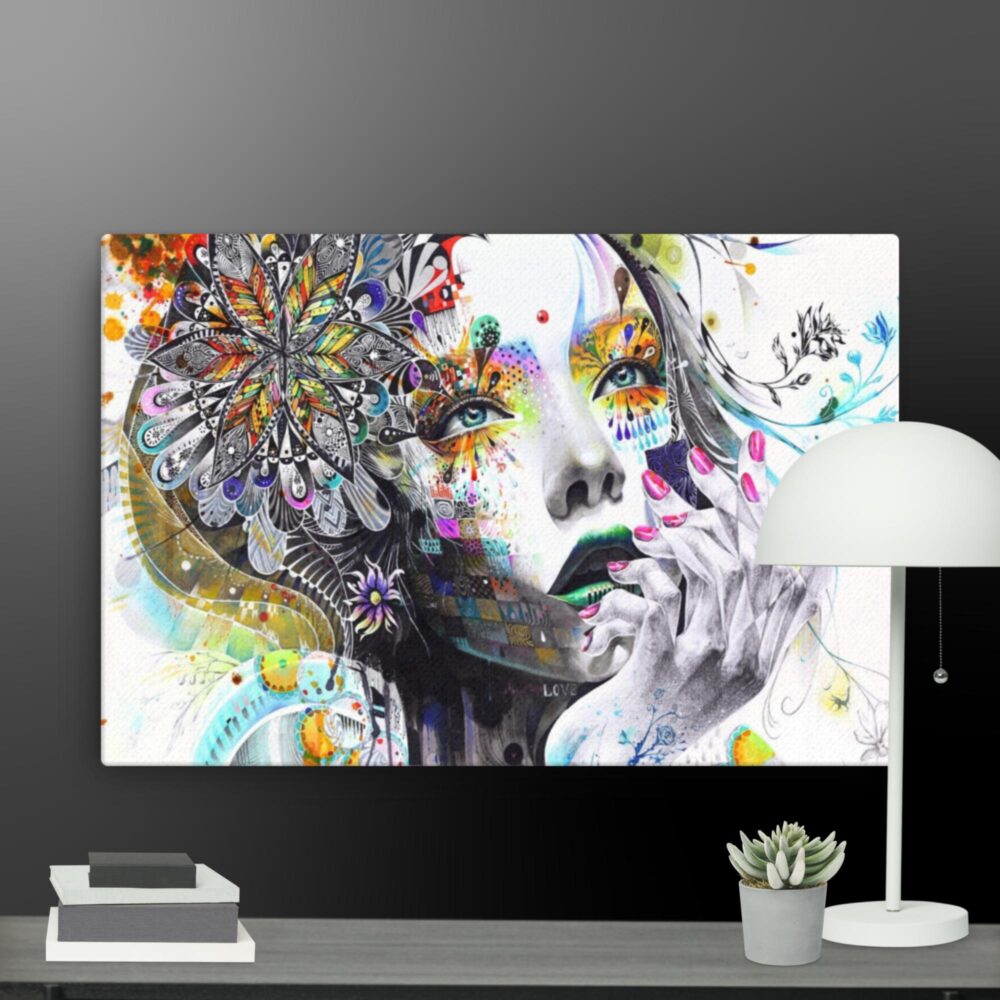 The Colourful lady canvas - Image 6