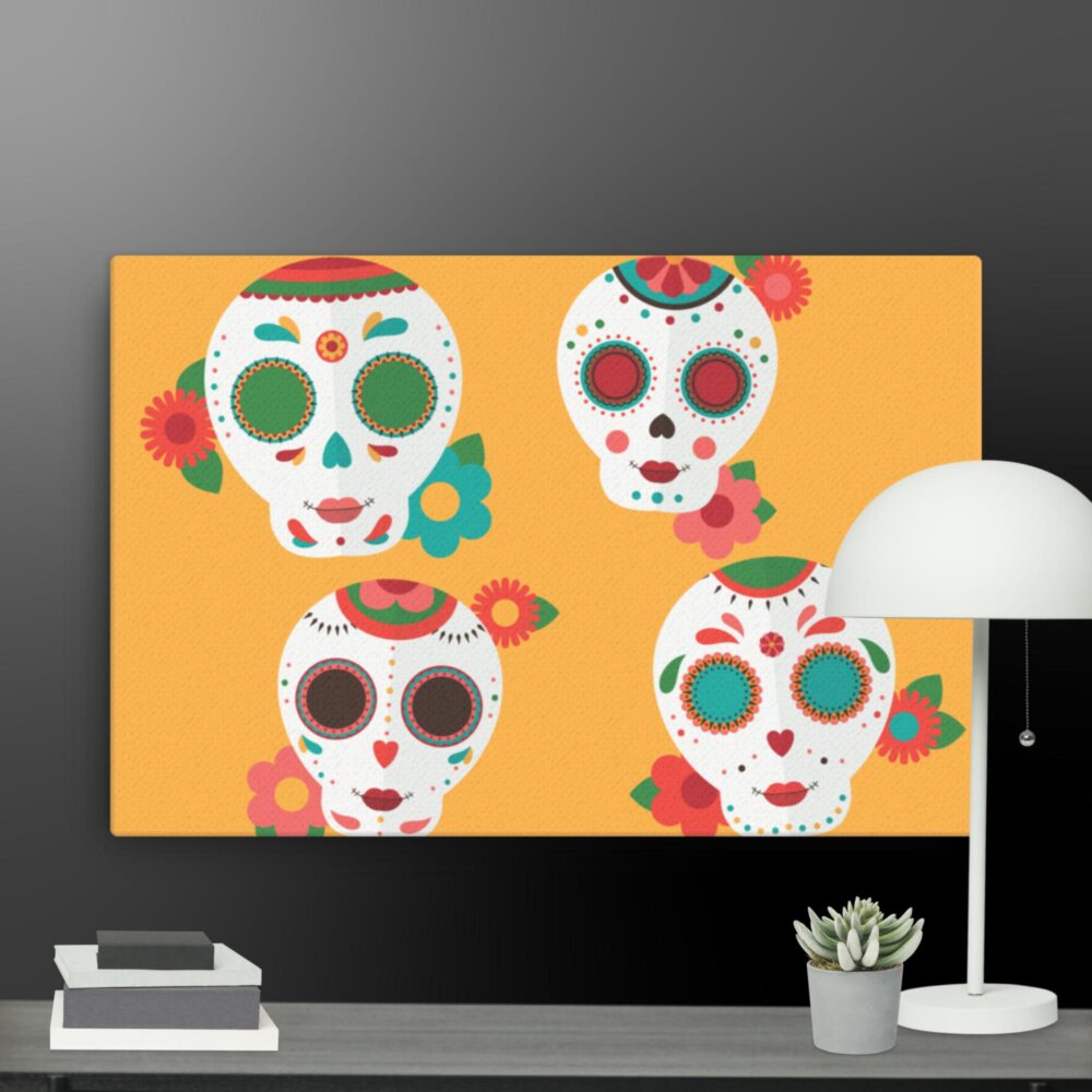 Skull retro canvas - Image 6