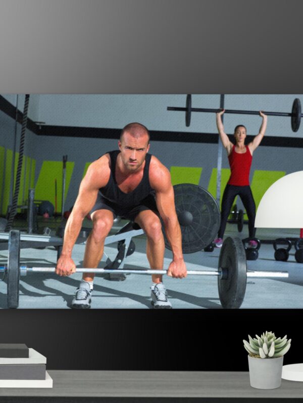 Lifting weights canvas - 24×36