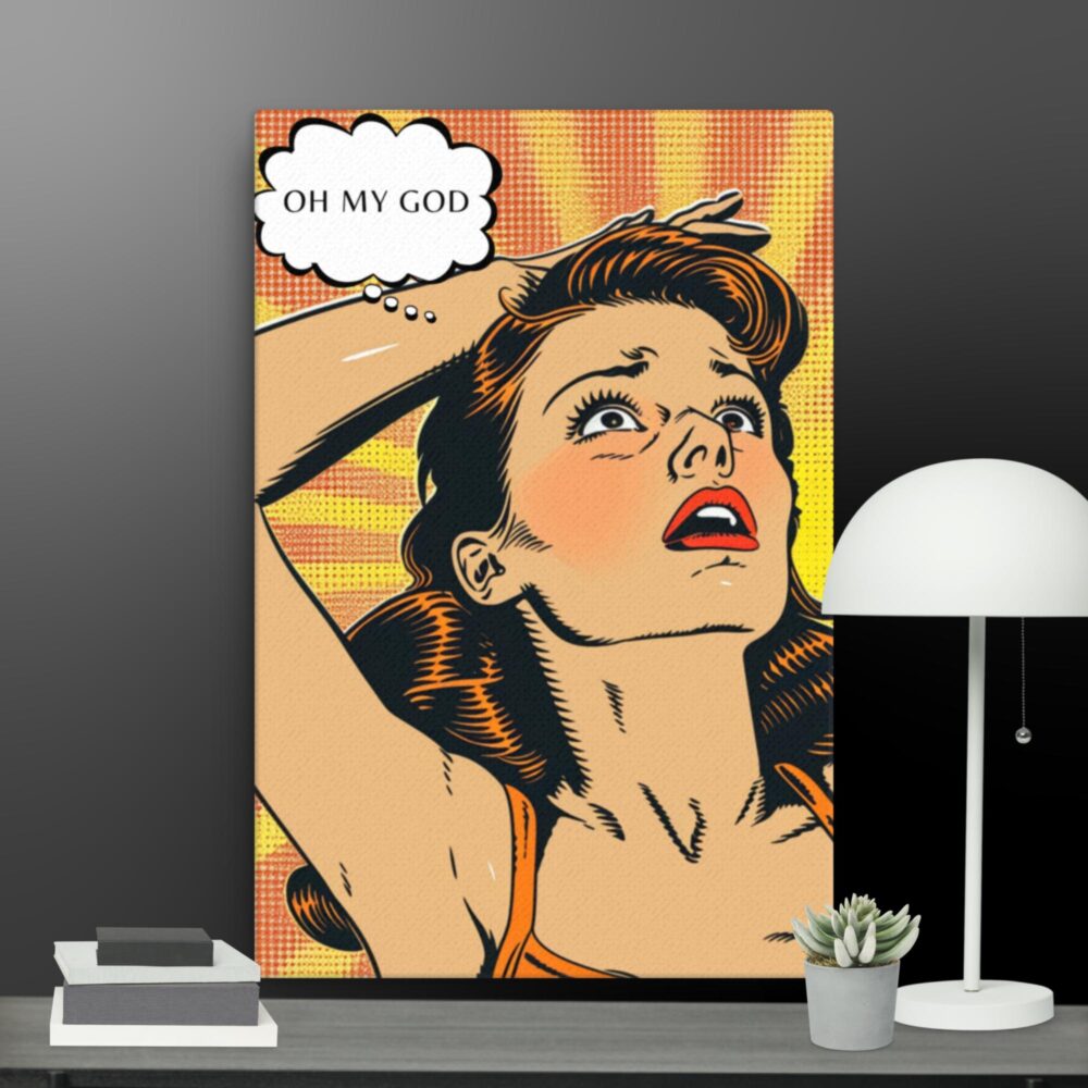 Pop Art oh my god canvas - Image 4