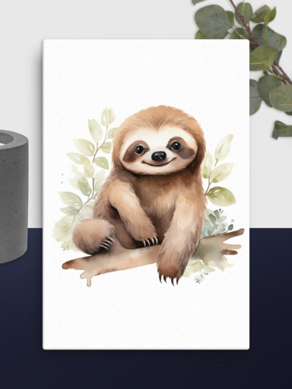 Sloth canvas - 24×36