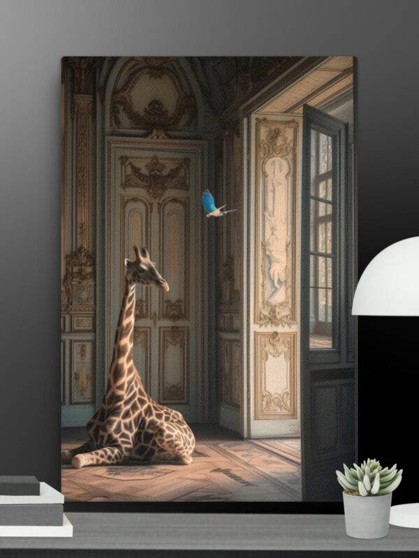 Giraffe Scene canvas - 24×36