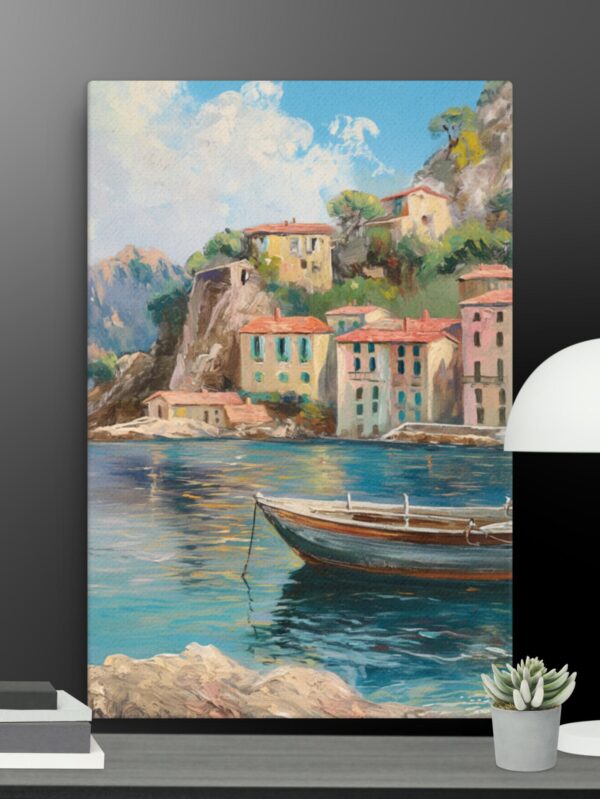 AI Boat Scene canvas - 24×36