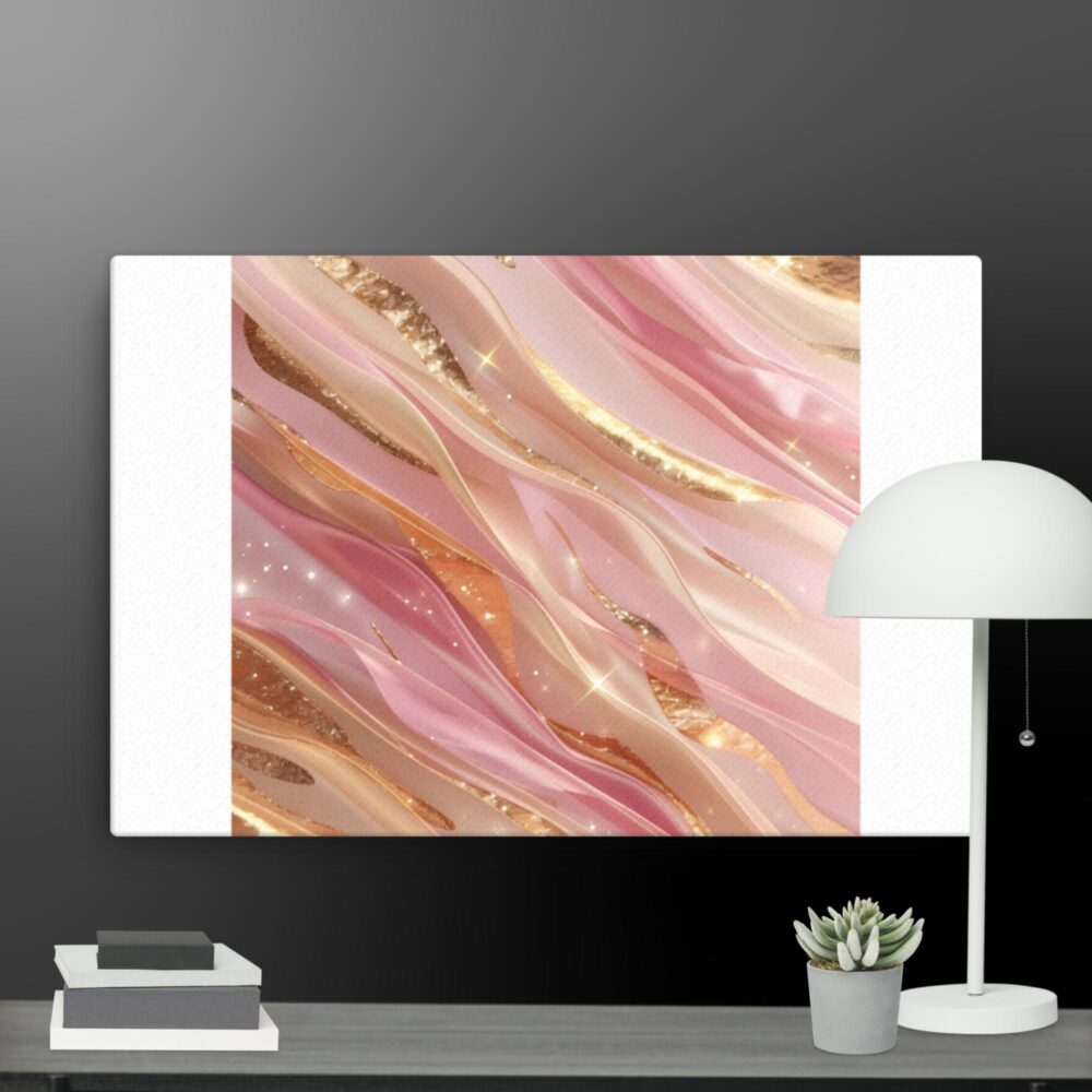 Gold and Pink Sparkle canvas - Image 6
