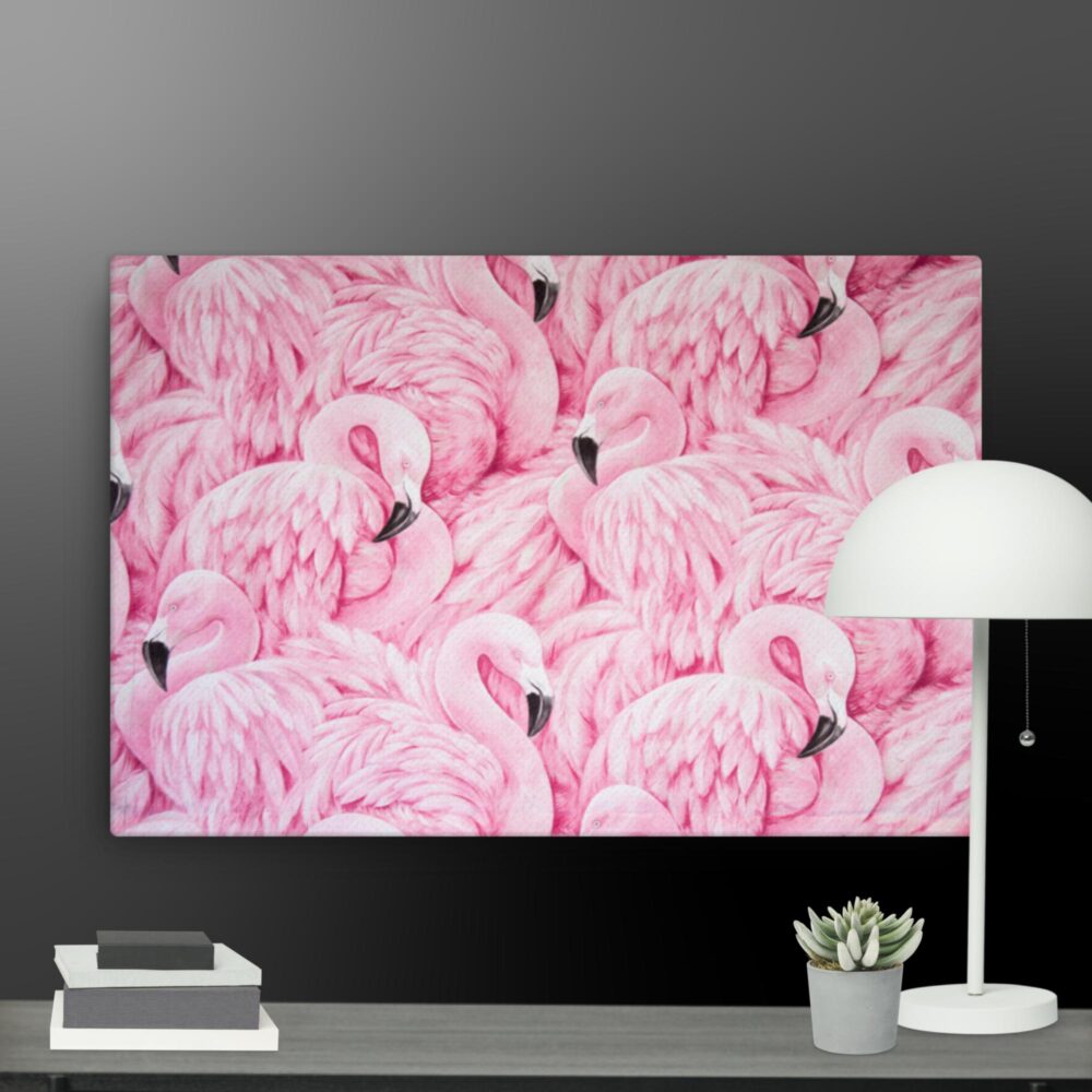 Flamingo frenzy canvas - Image 6
