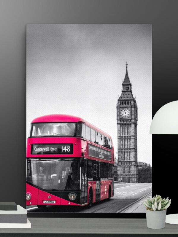 Big ben red scene canvas - 24×36