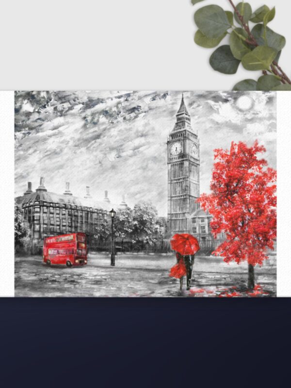 Red wet scene canvas - 24×36