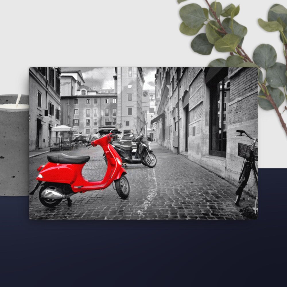Red scene canvas - Image 6