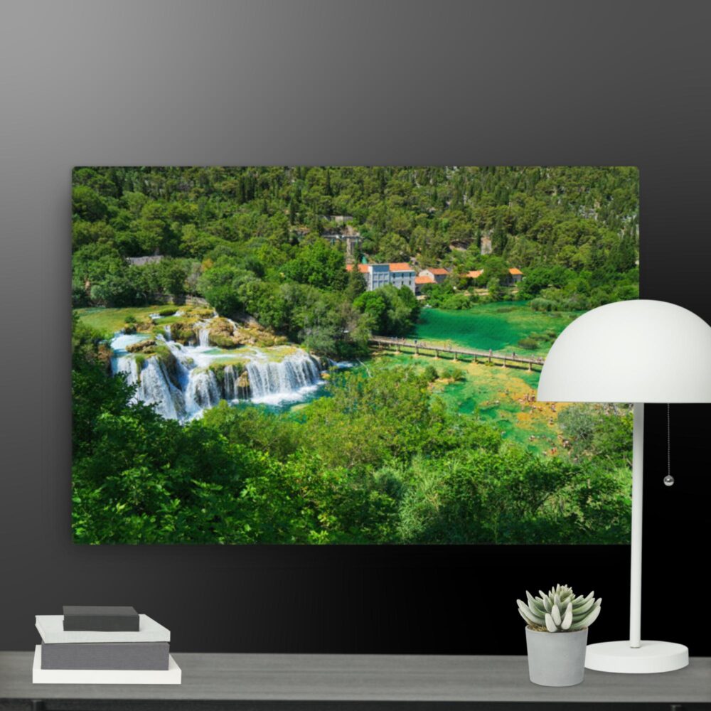 Waterfall scene canvas - Image 6