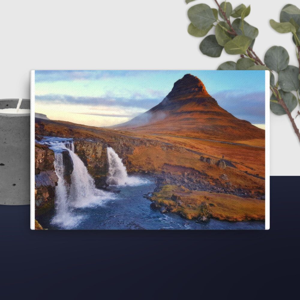 Waterfall scene canvas - Image 6