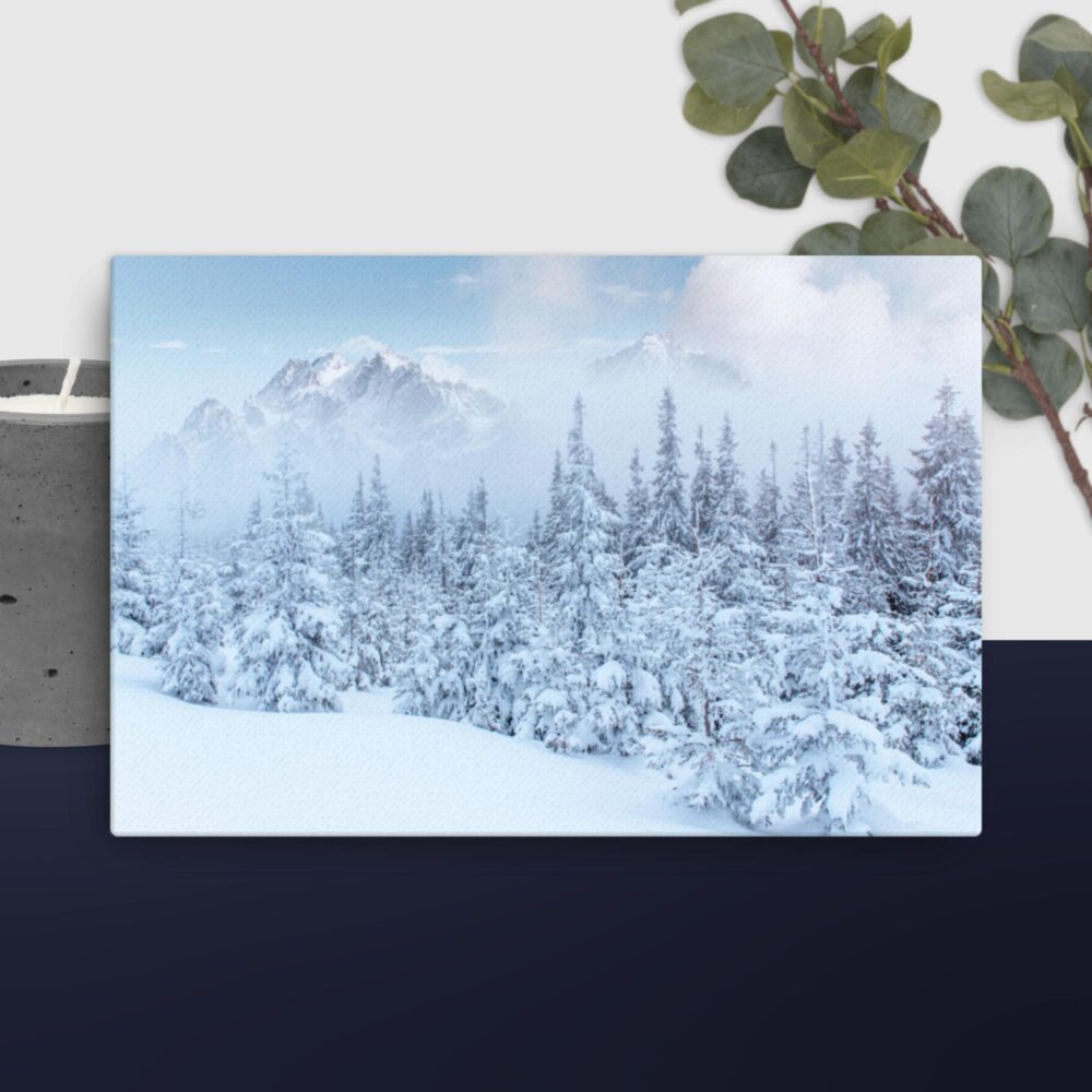 Snowy scene canvas - Image 6