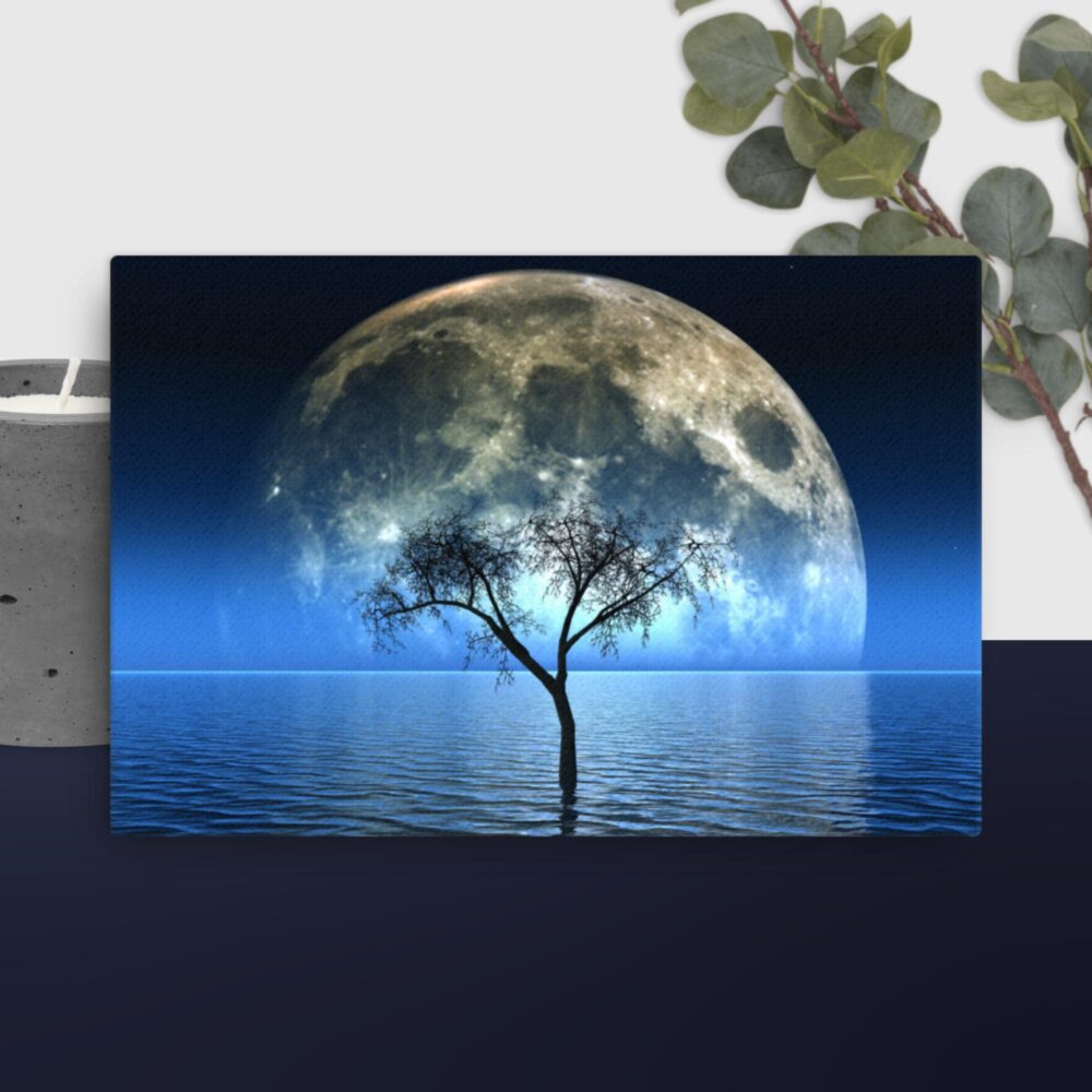 The moon in the water canvas - Image 6