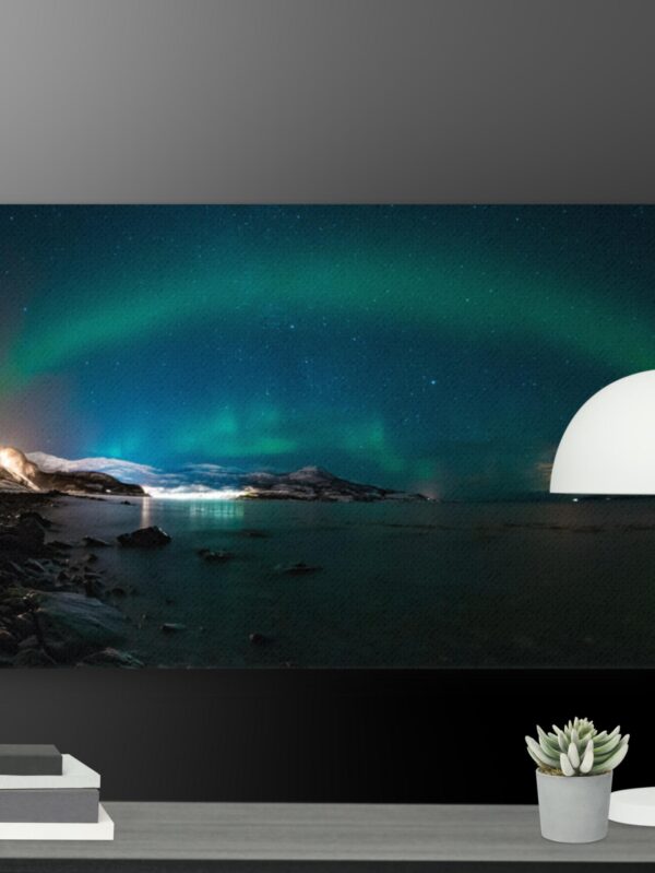 Sparkling green aura scene canvas - 24×36