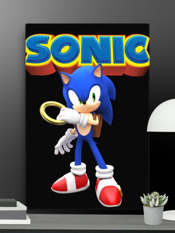Sonic with gold ring canvas - 24×36