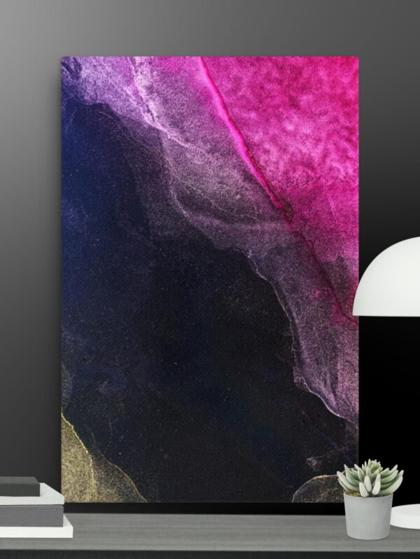 Pink marble effect canvas - 24×36