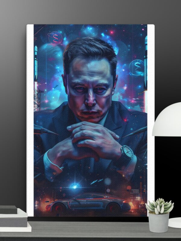 Elon and Musk canvas - 24×36