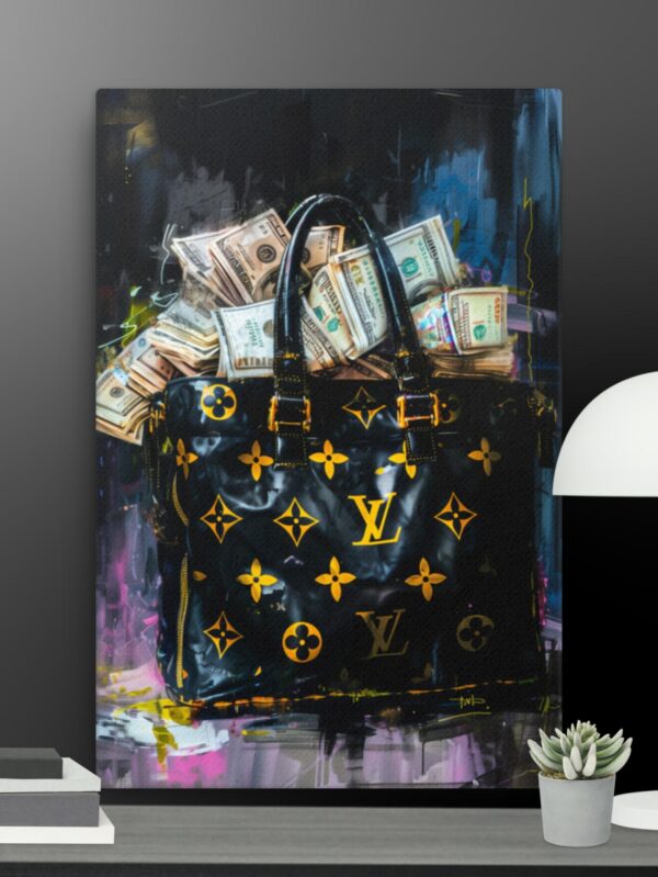 Stacks of cash canvas - 24×36