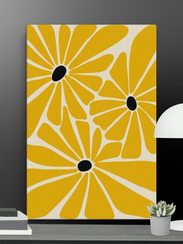Bohemian yellow flowers canvas - 24×36