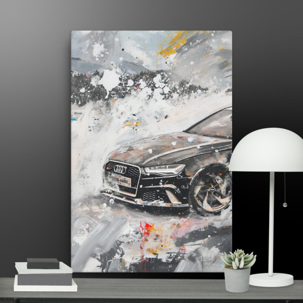 Audi car scene canvas - Image 4