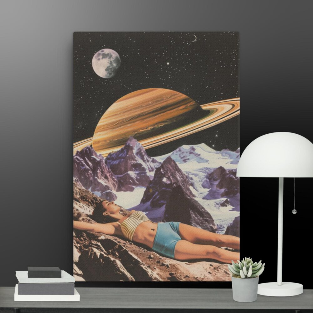 Woman in space  canvas - Image 4