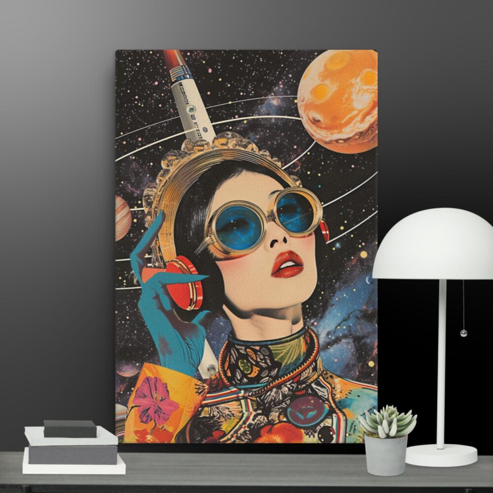Woman in space canvas - Image 4