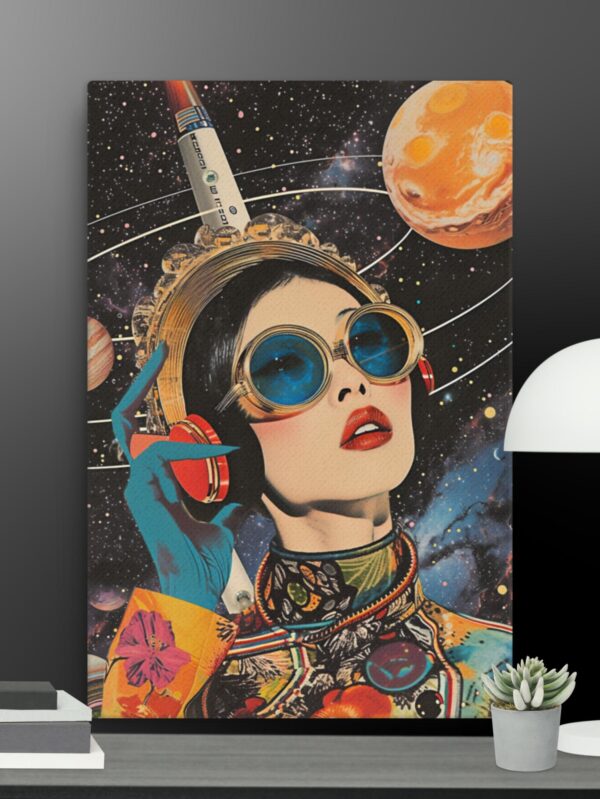 Woman in space canvas - 24×36