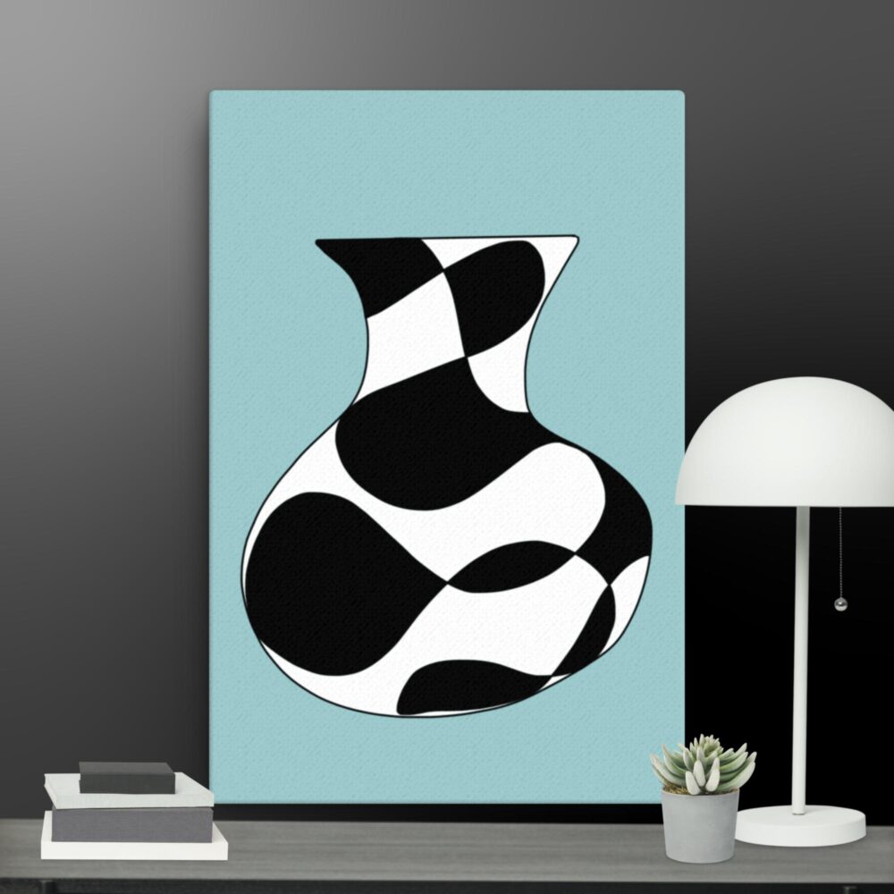 Contemporary black vase canvas - Image 6