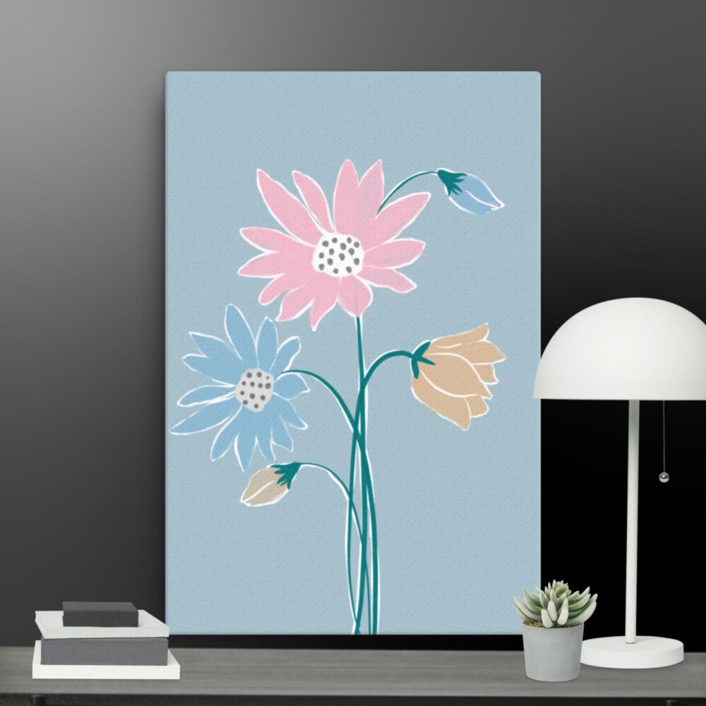 Contemporary flower canvas - Image 6